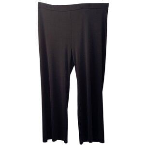 Iman Black Pull-On Wide-Leg Pants, Size 2X